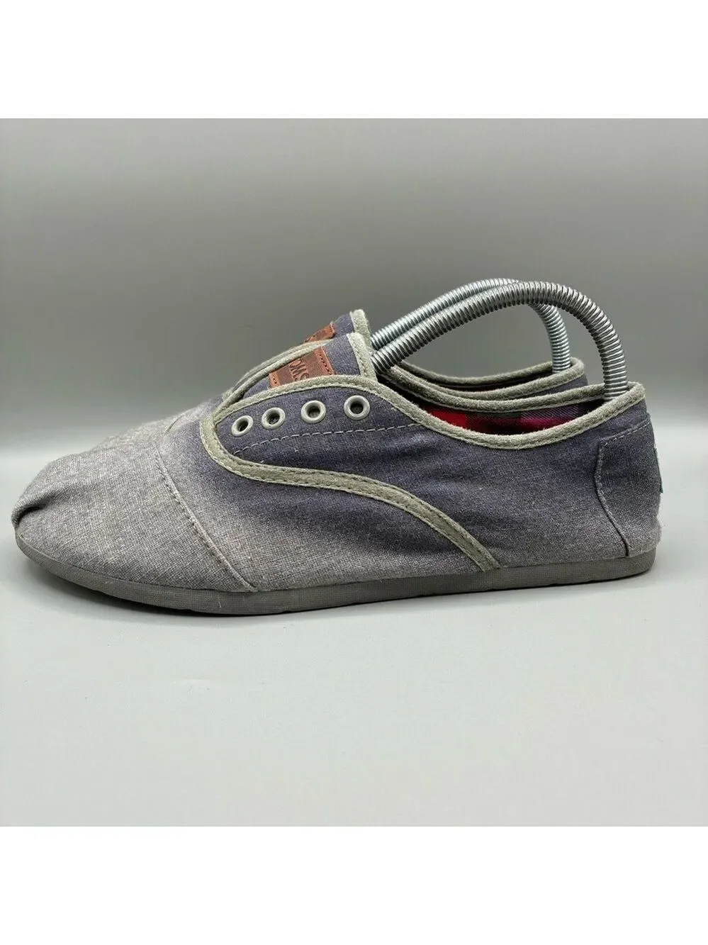 Toms Paseo Eyelet No Lace Shoes Women’s 9.5 Blue Gray Slip On